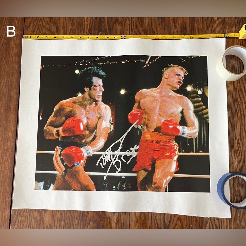 Rocky 4 Ivan Drago 20”X24” Dolph Lundgren Signed Canvas Print - NEW - Picture 6 of 8